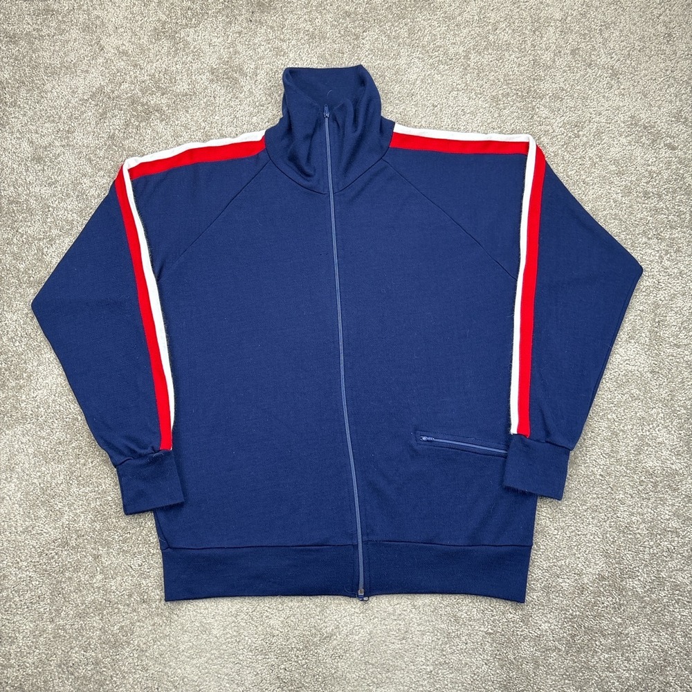 Vintage 70s JCPenney Tennis Track Jacket Large